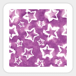 Purple Tie Dye Stars Sticker